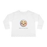 Toddler Long Sleeve Tee — 'Wake Me Up Later' Sleepy Emoji Kids Shirt thumbnail 2