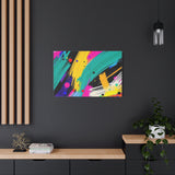 Abstract Neon Brushstroke Canvas Print — Colorful Modern Wall Art thumbnail 76
