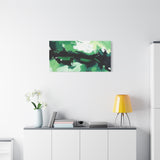 Abstract Green Brushstroke Canvas Print thumbnail 75