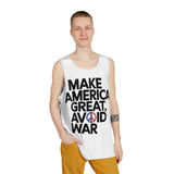 Make America Great Avoid War Tank Top — Peace Symbol Political Statement Tee thumbnail 3