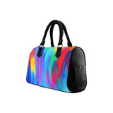 Watercolor Art Barrel Handbag – Canvas & PU Leather Printed On Demand thumbnail 3