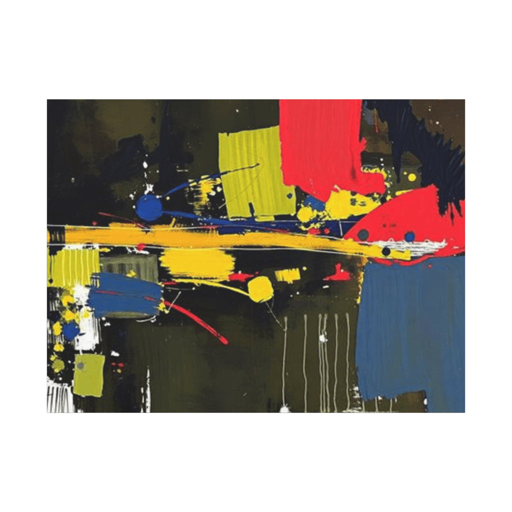 Abstract Color Splash Matte Canvas Print — Modern Stretched Wall Art