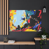 Abstract Color Splash Matte Canvas Print — Modern Stretched Wall Art thumbnail 100