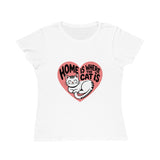 Cat Lover T-Shirt — "Home Is Where The Cat Is" Organic Women's Tee thumbnail 2