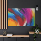 Abstract Rainbow Swirl Matte Canvas Print (Stretched) thumbnail 100
