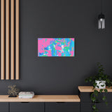 Neon Splash Abstract Canvas Print – Bright Pink & Aqua Modern Wall Art thumbnail 58