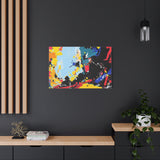 Abstract Color Splash Matte Canvas Print — Modern Stretched Wall Art thumbnail 73