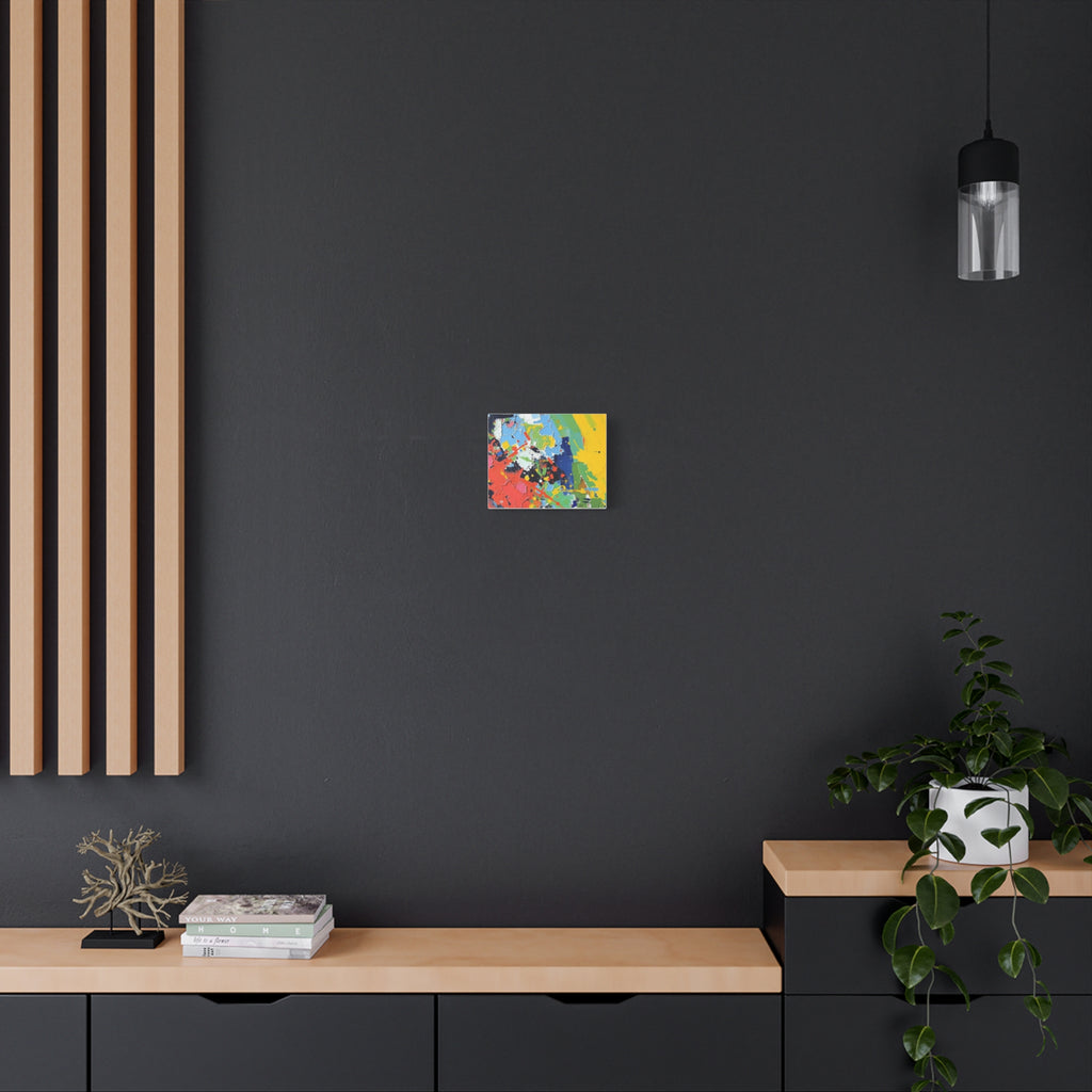 Abstract Color Splash Matte Canvas — Stretched Wall Art