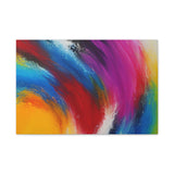 Abstract Rainbow Swirl Matte Canvas Print (Stretched) thumbnail 9