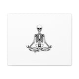 Yoga Skeleton Canvas Print — Meditating Skeleton Wall Art, Minimalist Gothic Home Decor thumbnail 7
