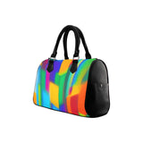 Abstract Art Barrel Type Handbag – Canvas & PU Leather Printed Handbag thumbnail 2