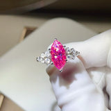 5 Carat 925 Sterling Silver Moissanite Ring thumbnail 5