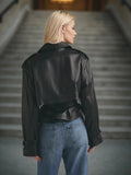 Leather Belted Trench Jacket thumbnail 2