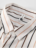 Men's Plus Size Striped Button Up Shirt thumbnail 2
