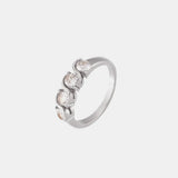 Stainless Steel Inlaid Zircon Ring thumbnail 4