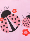 Children's Ladybug Graphic Short Sleeve Top and Shorts Set thumbnail 4