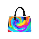 Abstract Art Barrel Type Handbag – Canvas & PU Leather Printed Handbag thumbnail 3