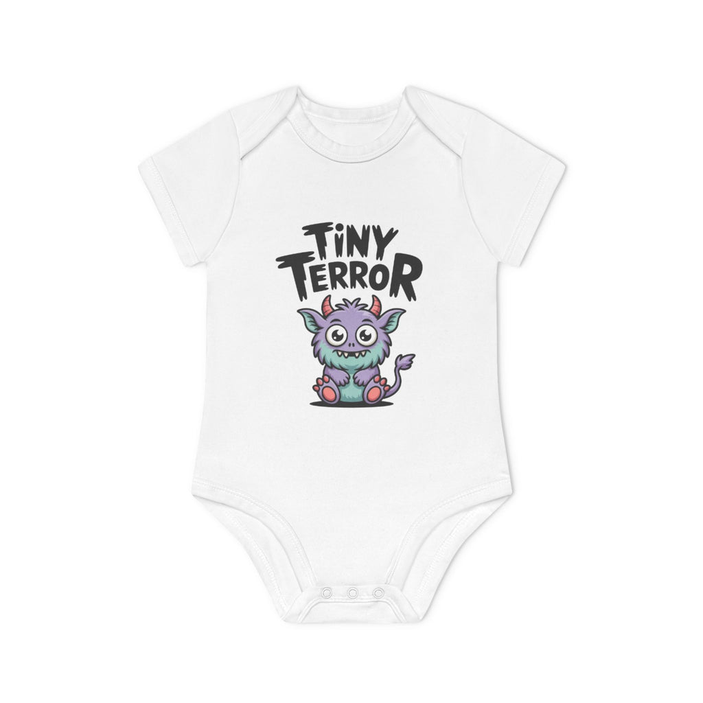 Baby Bodysuit — "Tiny Terror" Cute Monster Organic Onesie