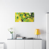 Abstract Green & Yellow Matte Canvas Print – Vibrant Modern Wall Art thumbnail 75