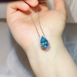 5 Carat 925 Sterling Silver Moissanite Pendant Necklace thumbnail 4