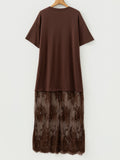 Floral Patchwork Short Sleeve T Shirt Loose Dress thumbnail 8