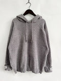 Drawstring Long Sleeve  Hooded Sweater thumbnail 7