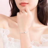 925 Sterling Silver Ginkgo Leaf Bracelet thumbnail 1