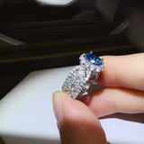 1 Carat Moissanite Zircon 925 Sterling Silver Ring thumbnail 5