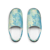 Men's Blue Abstract Watercolor Indoor Slippers thumbnail 1