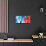 Vibrant Abstract Color Splash Matte Canvas Print thumbnail 58