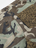 Men's Camouflage Leopard Patchwork Cargo Pants thumbnail 6