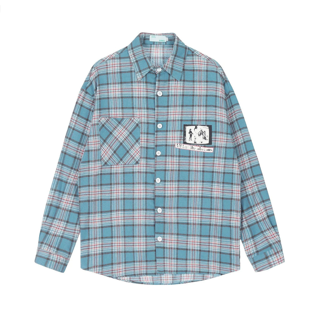 Men's Oversized Plaid Flannel Shirt