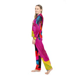 Satin Pajamas — Vibrant Abstract Color Splash Sleep Set thumbnail 6