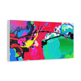 Abstract Neon Splash Matte Canvas Print — Vibrant Colorful Stretched Wall Art thumbnail 41
