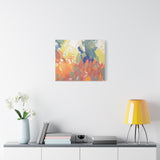 Abstract Colorful Brushstroke Matte Canvas Wall Art – Vibrant Orange & Green Stretched Print thumbnail 10
