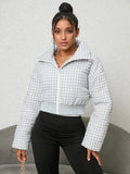 Houndstooth Zip-Up Jacket thumbnail 3
