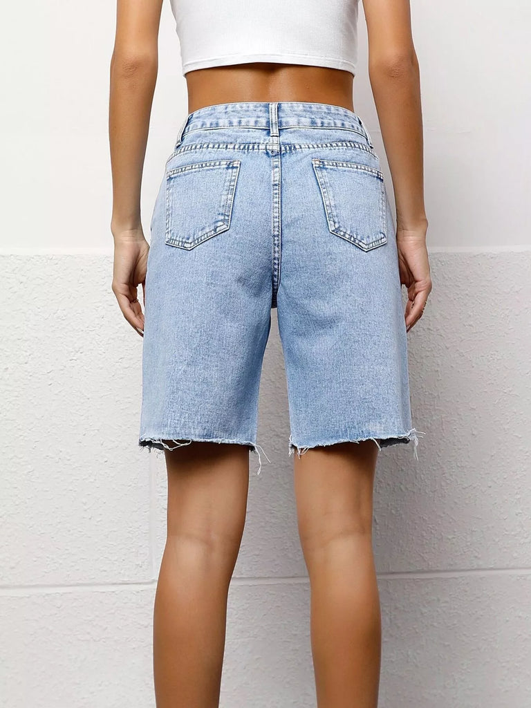 High Waist Denim Shorts