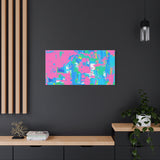 Neon Splash Abstract Canvas Print – Bright Pink & Aqua Modern Wall Art thumbnail 76