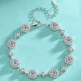 4 Carat 925 Sterling Silver Moissanite Bracelet thumbnail 3