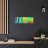 Abstract Rainbow Blocks Matte Canvas Print thumbnail 70