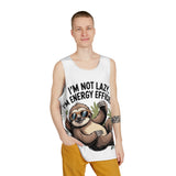 Sloth “I’m Not Lazy I’m Energy Efficient” Graphic Tank Top thumbnail 3