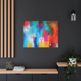 Vibrant Abstract Color Splash Matte Canvas Print thumbnail 79