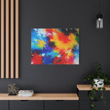 Abstract Color Splash Matte Canvas Print — Vibrant Stretched Wall Art thumbnail 79