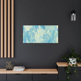 Abstract Aqua Brushstroke Canvas Print — Coastal Blue Wall Art thumbnail 76