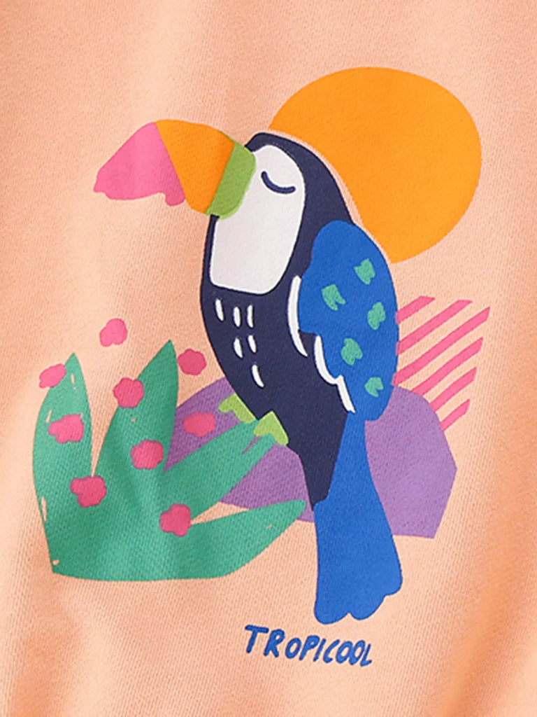Children's Bird Graphic Crew Neck Sweatshirt