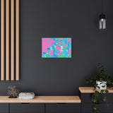 Neon Splash Abstract Canvas Print – Bright Pink & Aqua Modern Wall Art thumbnail 49