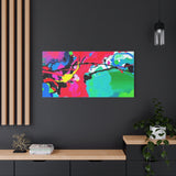 Abstract Neon Splash Matte Canvas Print — Vibrant Colorful Stretched Wall Art thumbnail 85