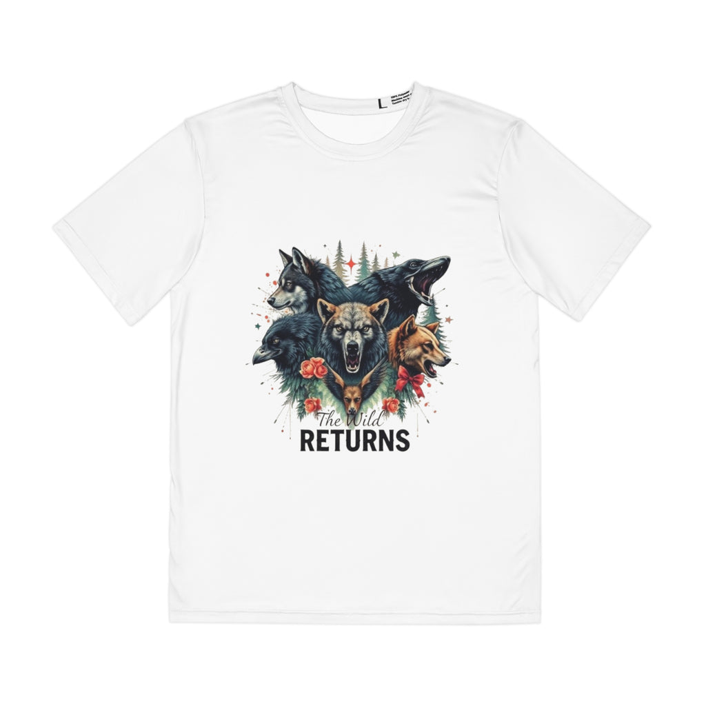 Men's Wolf Graphic Tee - "The Wild Returns" Nature-Lovers Shirt