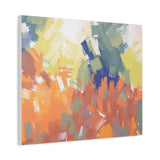 Abstract Colorful Brushstroke Matte Canvas Wall Art – Vibrant Orange & Green Stretched Print thumbnail 44