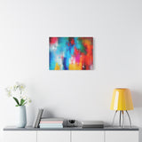Vibrant Abstract Color Splash Matte Canvas Print thumbnail 51